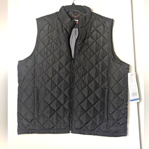 Hawke & Co. Mens Vest Quilted Black Weather Resistant Hiking Outdoor Sz XL